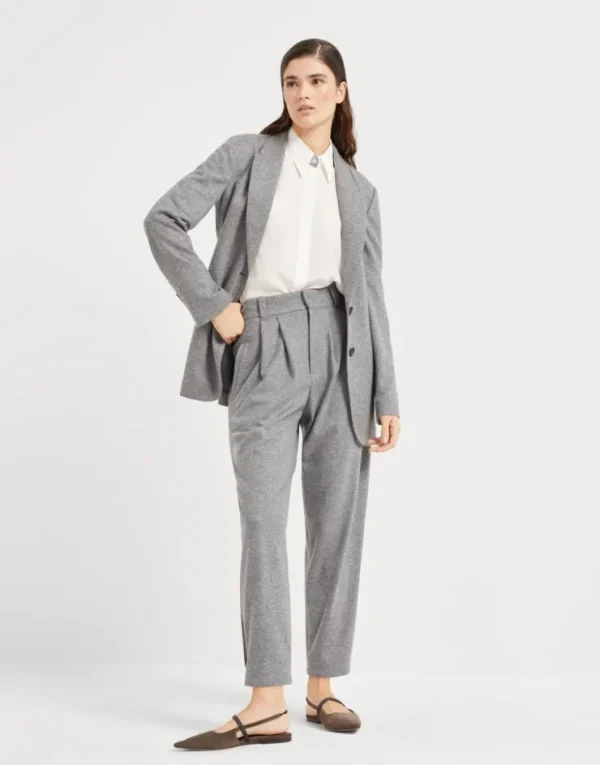 Brunello Cucinelli Bluse aus Seiden-Crêpe-de-Chine mit Precious Buttonhole | Damen Hemden