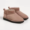 Brunello Cucinelli Boots aus Veloursleder mit Futter aus Shearling und Monili | Kinder Schuhe