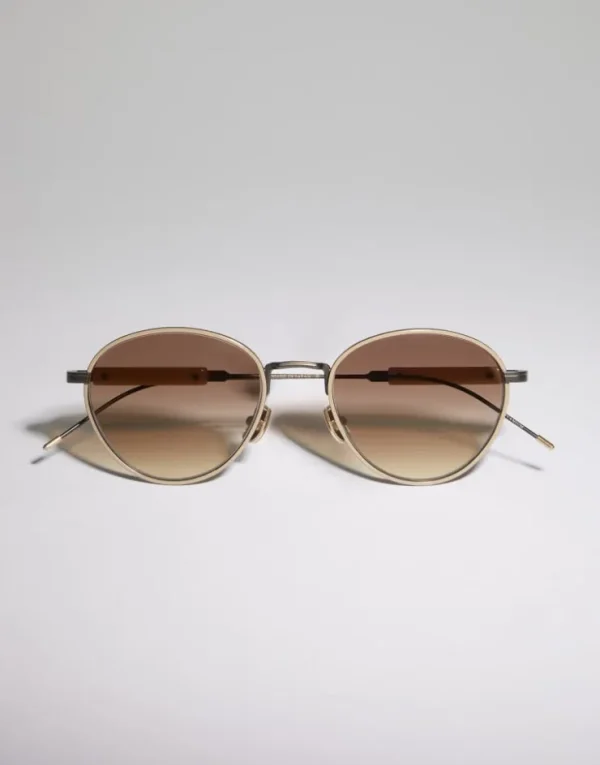 Brunello Cucinelli Brille Sartorial Sunset aus Titan | Damen Brillen | Brillen Damen