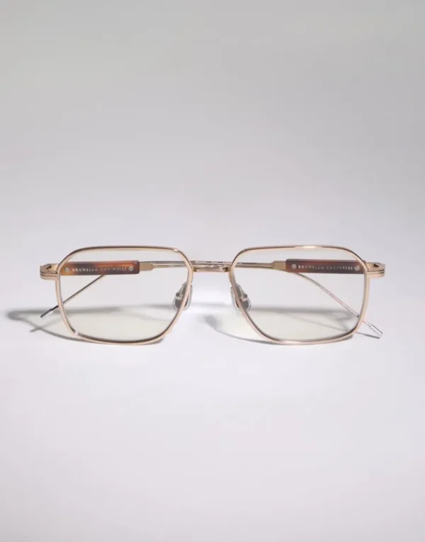 Brunello Cucinelli Brille Sartorial Sunset aus Titan | Damen Brillen | Brillen Herren