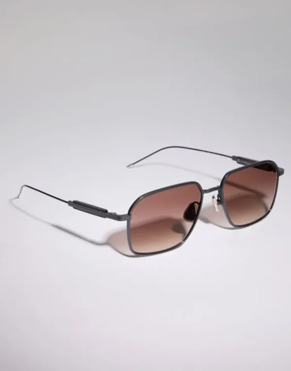 Brunello Cucinelli Brille Sartorial Sunset aus Titan und Horn | Damen Brillen | Brillen Damen