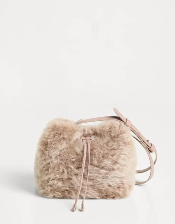 Brunello Cucinelli Bucket-Bag aus Fleecy-Shearling | Kinder Taschen