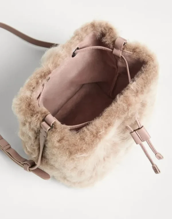 Brunello Cucinelli Bucket-Bag aus Fleecy-Shearling | Kinder Taschen