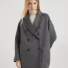 Brunello Cucinelli Cabanjacke aus doppeltem Kaschmirbiber mit Precious Patch | Damen Mäntel & Jacken