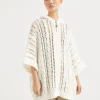 Brunello Cucinelli Cable & Mesh-Cardigan aus Jute und Baumwolle mit Kapuze und Shiny Zipper Pull | Damen Strickwaren