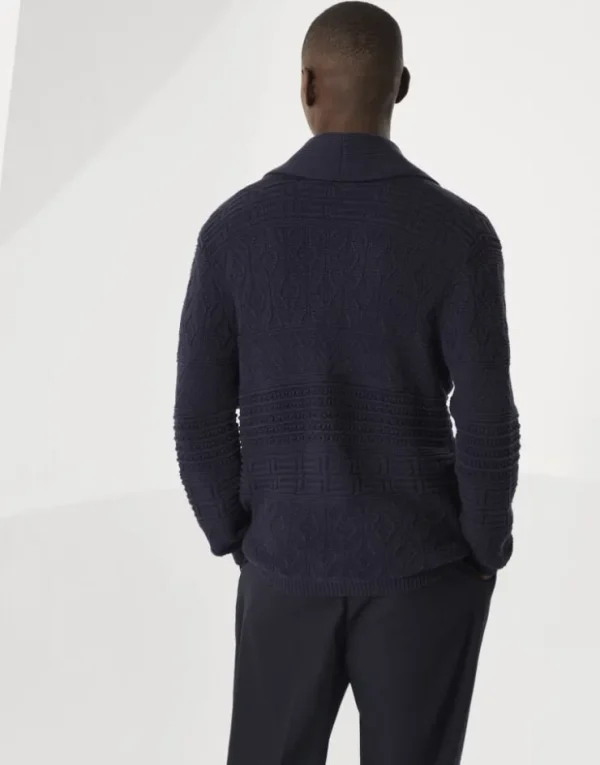 Brunello Cucinelli Cardigan aus Baumwolle in Heritage-Strick | Herren Strickwaren