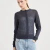 Brunello Cucinelli Cardigan aus Leinen und Diamant-Seide mit Monili | Damen Strickwaren