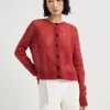 Brunello Cucinelli Cardigan aus Mohair und Wolle in Zopfstrick | Damen Strickwaren