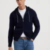 Brunello Cucinelli Cardigan im Sweatshirt-Stil aus Kaschmir mit Reißverschluss und Kapuze | Herren Strickwaren