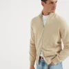 Brunello Cucinelli Cardigan mit Stehkragen aus Kaschmir mit Reißverschluss | Herren Strickwaren