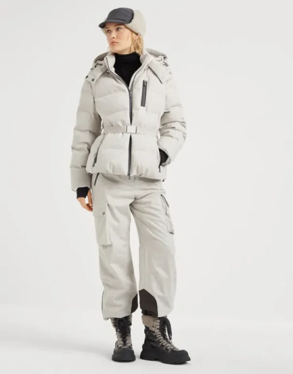 Brunello Cucinelli Cargo Mountain-Hose aus Schurwollflanell mit Membran und Wattierung aus Thermore® | Damen Travelwear | Hosen