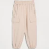 Brunello Cucinelli Cargo-Hose aus leichtem Sweatjersey in Comfort-Baumwolle | Kinder Travelwear