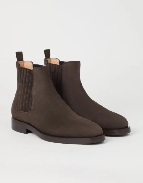 Brunello Cucinelli Chelsea-Boots aus Veloursleder | Herren Boots