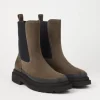 Brunello Cucinelli Chelsea-Boots aus Veloursleder mit Precious Contour | Damen Stiefel