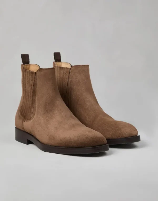 Brunello Cucinelli Chelsea-Boots aus Veloursleder | Herren Boots