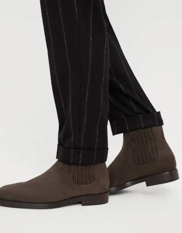 Brunello Cucinelli Chelsea-Boots aus Veloursleder | Herren Boots