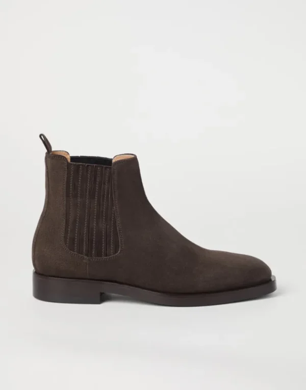 Brunello Cucinelli Chelsea-Boots aus Veloursleder | Herren Boots