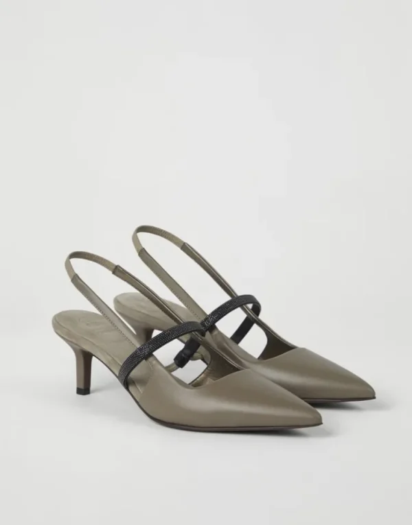 Brunello Cucinelli City-Pumps aus Nappaleder mit Shiny Strap | Damen Schuhe Mit Absätzen