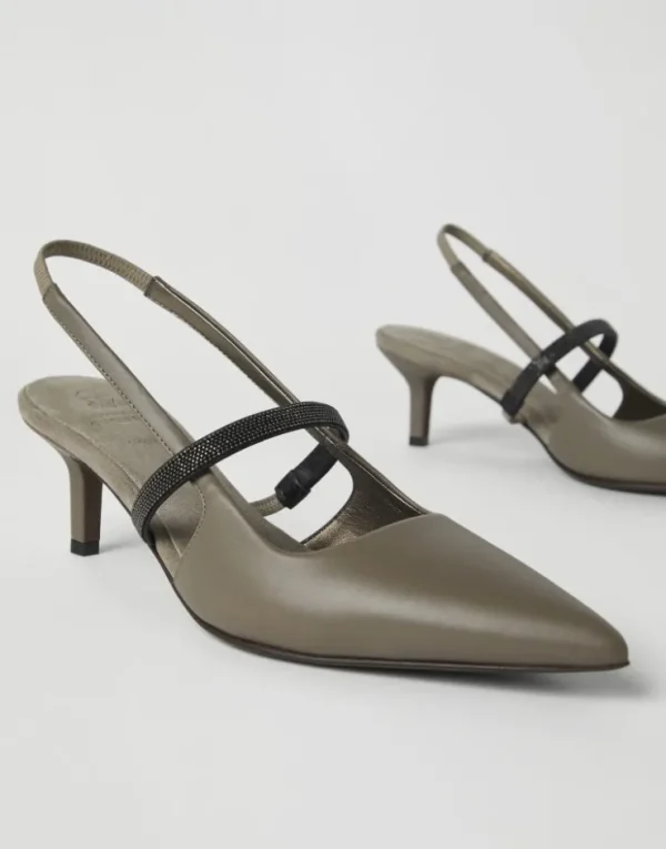 Brunello Cucinelli City-Pumps aus Nappaleder mit Shiny Strap | Damen Schuhe Mit Absätzen