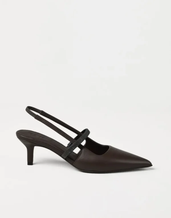 Brunello Cucinelli City-Pumps aus Nappaleder mit Shiny Strap | Damen Schuhe Mit Absätzen