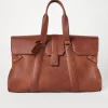 Brunello Cucinelli Country Weekender Bag aus genarbtem Kalbsleder | Herren Taschen