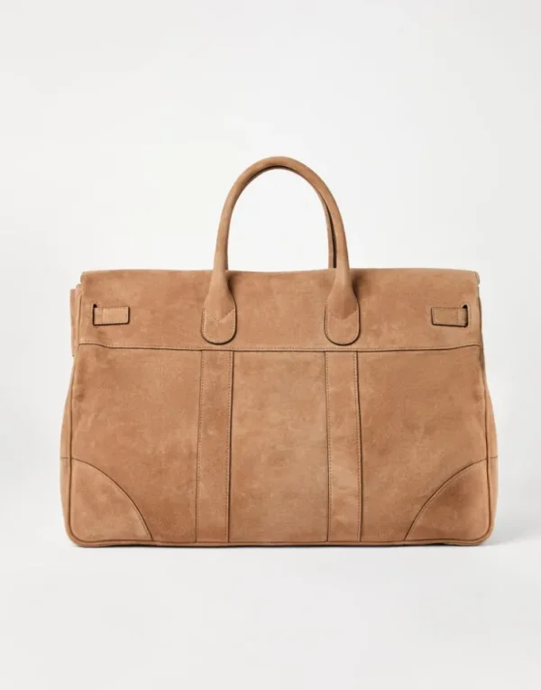 Brunello Cucinelli Country-Tasche aus Kalbsveloursleder | Herren Taschen