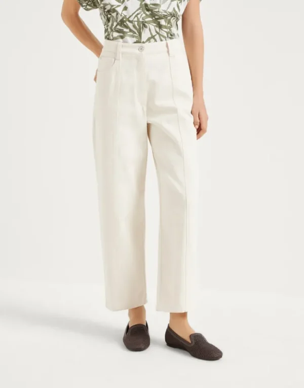 Brunello Cucinelli Crop-Hose aus gefärbtem Denim | Damen Hosen