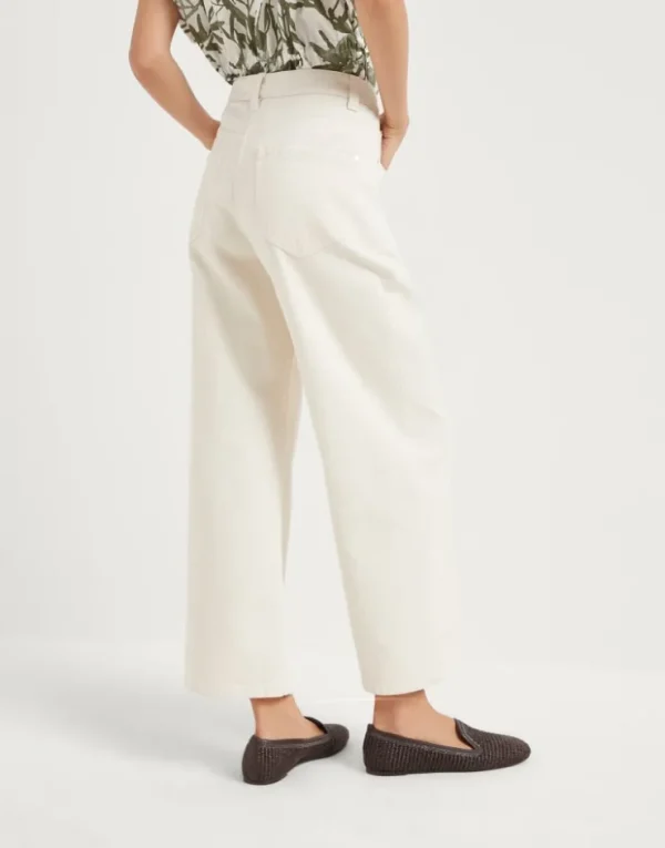 Brunello Cucinelli Crop-Hose aus gefärbtem Denim | Damen Hosen