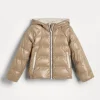 Brunello Cucinelli Daunenjacke aus Glossy-Nylon mit Kapuze und Monili | Kinder Mäntel & Jacken