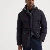 Brunello Cucinelli Daunenjacke aus Taft mit Membran mit abnehmbarer Kapuze | Herren Mäntel & Jacken