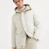 Brunello Cucinelli Daunenparka aus Techno-Baumwollgabardine mit Kapuze und Besatz aus Shearling | Herren Mäntel & Jacken