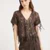 Brunello Cucinelli Dazzling Abstract Embroidery-Stricktop aus Baumwolle | Damen Event-dressing | Strickwaren