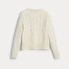 Brunello Cucinelli Dazzling & Sparkling-Pullover aus Kaschmir und Wolle in Zopfstrick | Kinder Strickwaren