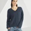 Brunello Cucinelli Dazzling Double Cable-Pullover aus Baumwolle | Damen Strickwaren