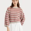 Brunello Cucinelli Dazzling Striped Net-Pullover aus Leinen | Damen Strickwaren