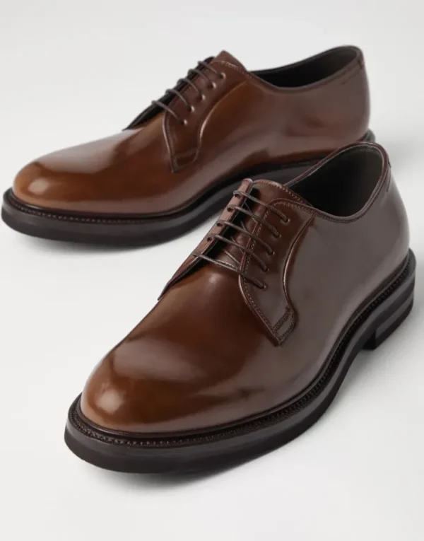 Brunello Cucinelli Derby aus Cordovan-Leder | Herren Schnürschuhe