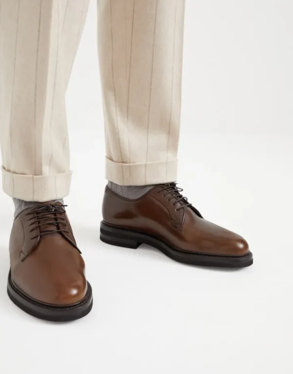 Brunello Cucinelli Derby aus Cordovan-Leder | Herren Schnürschuhe