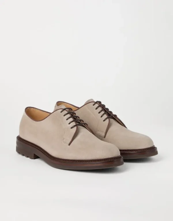 Brunello Cucinelli Derby aus Veloursleder | Herren Schnürschuhe