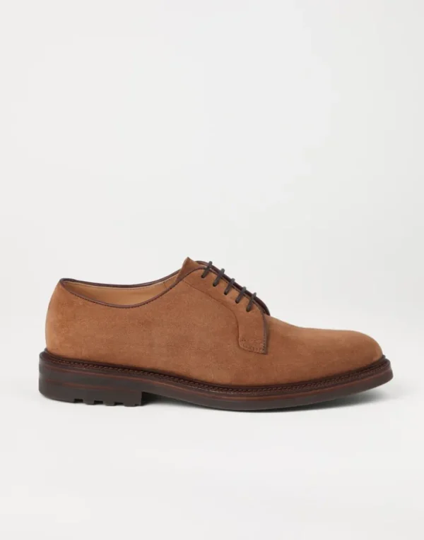 Brunello Cucinelli Derby aus Veloursleder | Herren Schnürschuhe