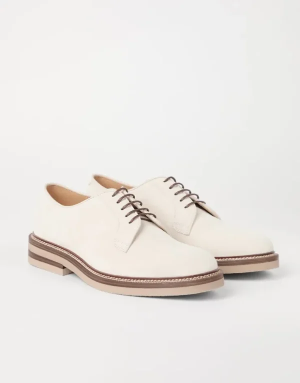 Brunello Cucinelli Derby-Schnürschuhe aus Veloursleder | Herren Schnürschuhe