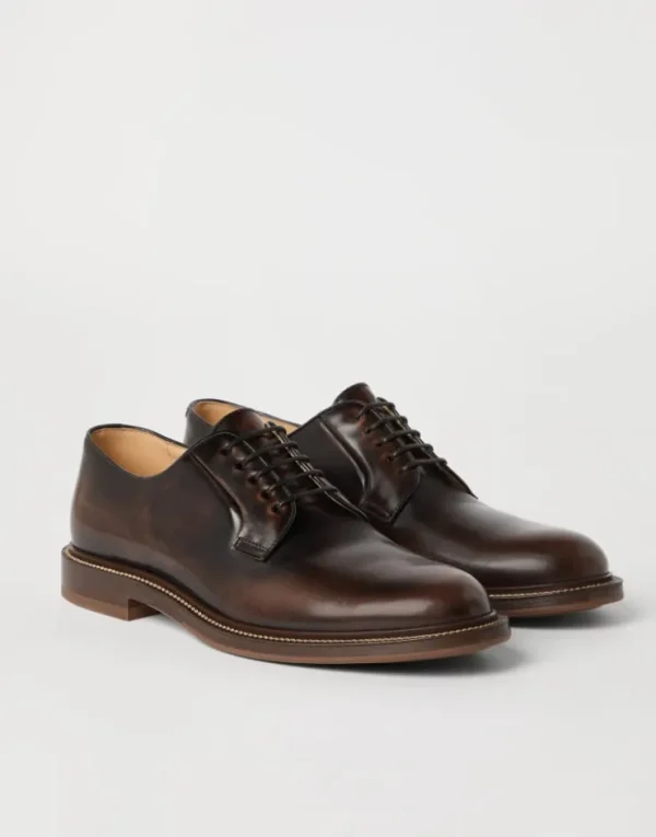 Brunello Cucinelli Derby-Schnürschuhe aus schattiertem Kalbsleder | Herren Schnürschuhe