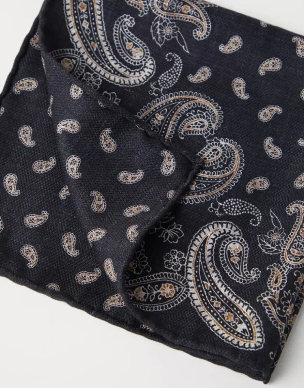 Brunello Cucinelli Einstecktuch aus Seide mit Paisleymuster | Herren Weitere Accessoires