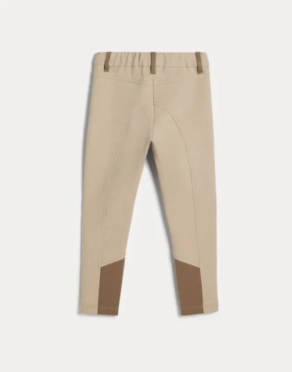 Brunello Cucinelli Equestrian-Hose aus Couture-Baumwollinterlock mit Stretch mit Logo | Kinder Travelwear | Hosen & Röcke