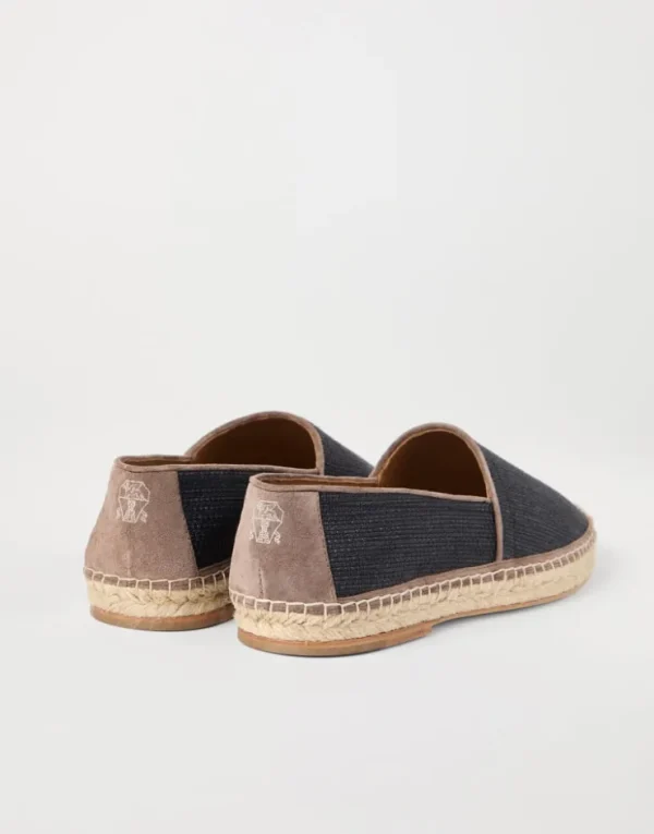 Brunello Cucinelli Espadrilles aus Techno-Raffia mit Kantenbesatz | Herren Mokassins