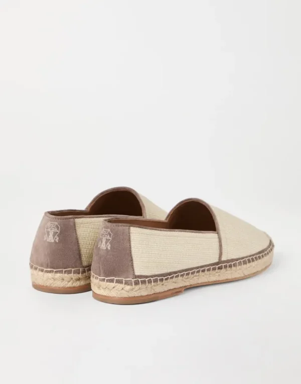 Brunello Cucinelli Espadrilles aus Techno-Raffia mit Kantenbesatz | Herren Mokassins