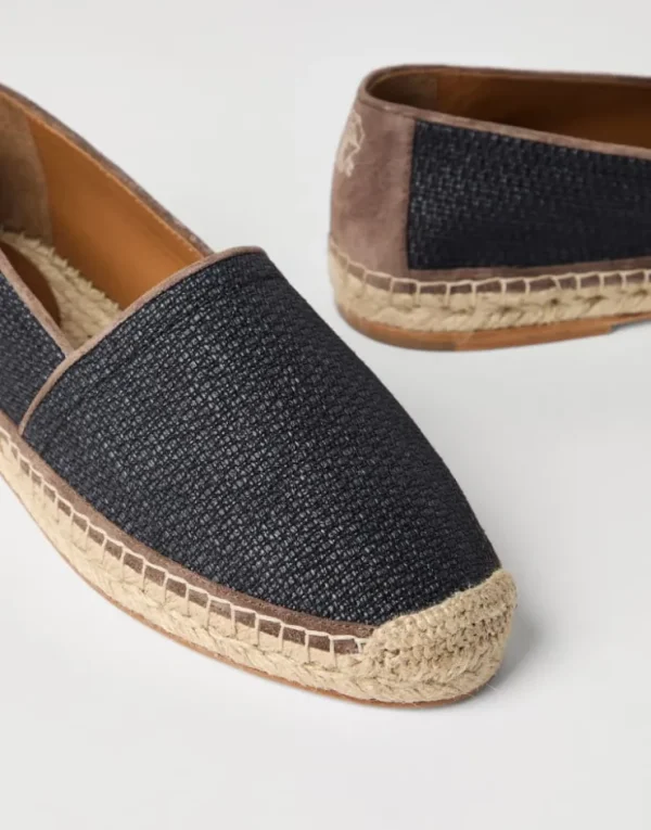 Brunello Cucinelli Espadrilles aus Techno-Raffia mit Kantenbesatz | Herren Mokassins