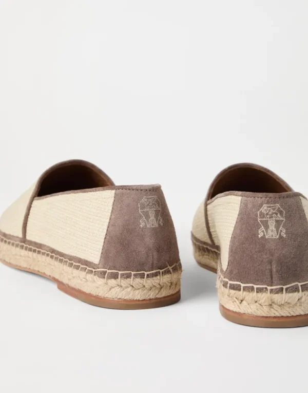 Brunello Cucinelli Espadrilles aus Techno-Raffia mit Kantenbesatz | Herren Mokassins