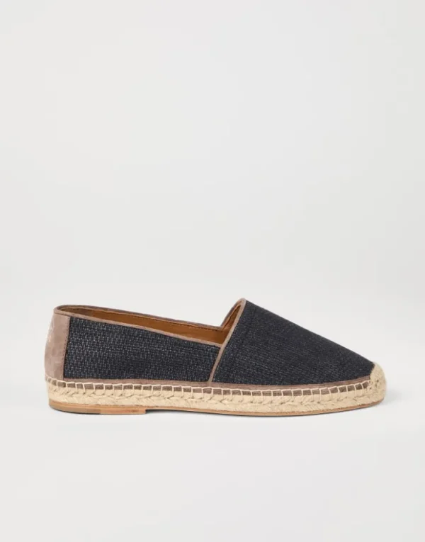 Brunello Cucinelli Espadrilles aus Techno-Raffia mit Kantenbesatz | Herren Mokassins