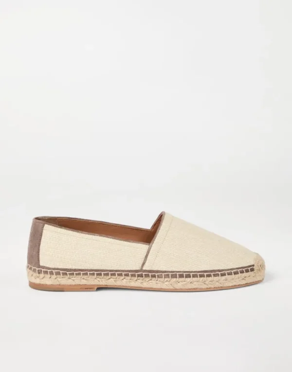 Brunello Cucinelli Espadrilles aus Techno-Raffia mit Kantenbesatz | Herren Mokassins