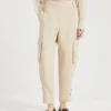 Brunello Cucinelli Explorer Cargo-Hose aus Leinenpanama | Damen Hosen